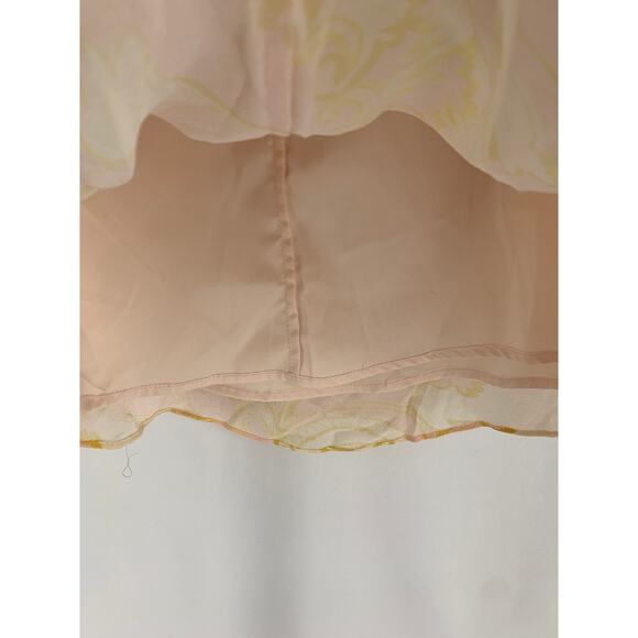 Ted Baker Frisis MIB Frill Printed Top Light Yellow Womens Size 2 Ted Size 0 - Picture 11 of 14